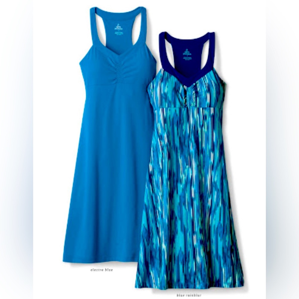 Used Prana Shauna dress in blue/turquoise.